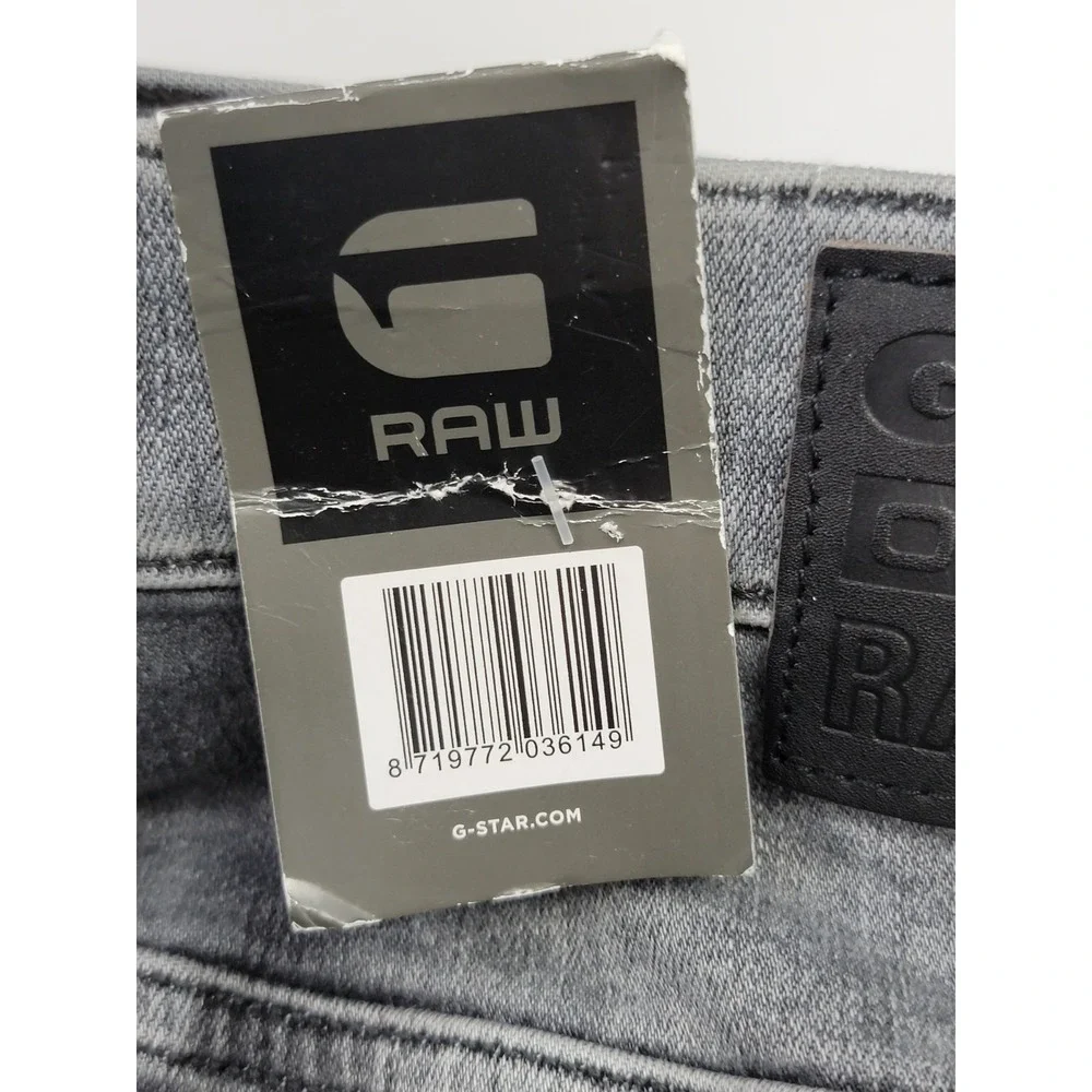G-Star Raw Mens Sz 34/36 Airblaze Skinny Jeans Antic Faded Radium Gray $260 New